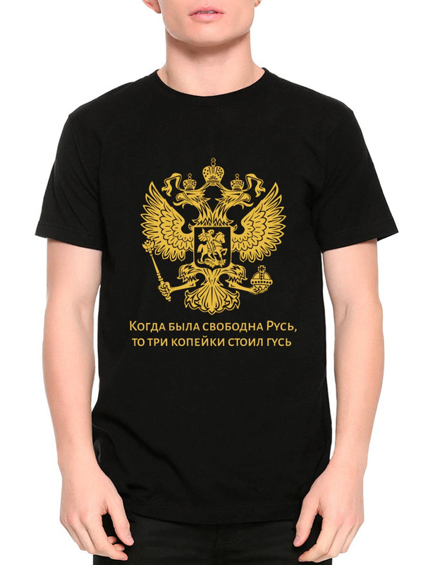 фото Футболка мужская свободна русь dream shirts черная m