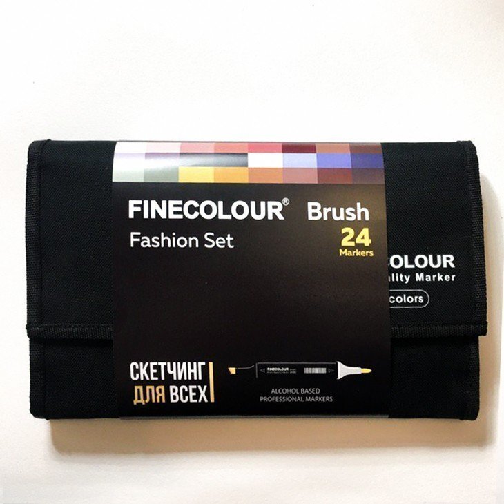 фото Набор маркеров finecolour brush 24 цвета в пенале мода