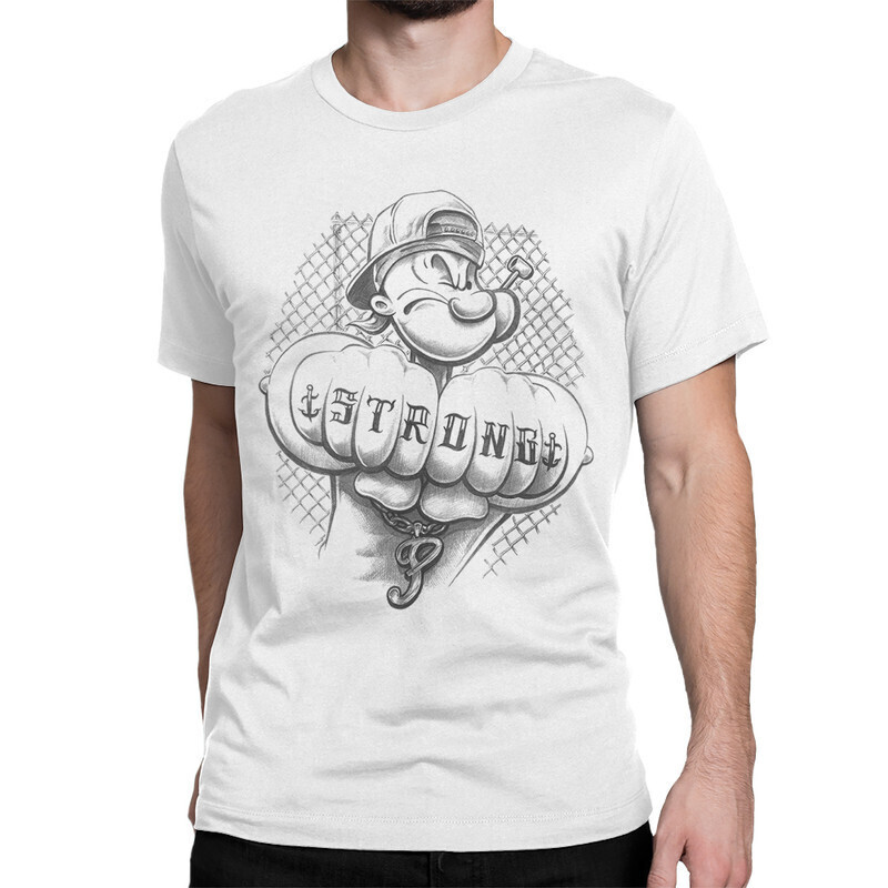 

Футболка мужская Dream Shirts Моряк Попай 1000523222 белая XL, Моряк Попай 1000523222