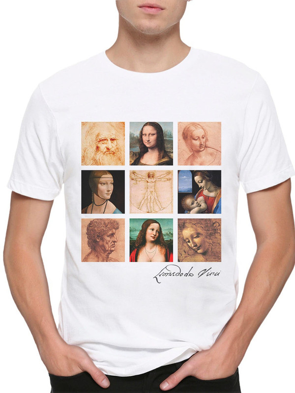 фото Футболка мужская леонардо да винчи dream shirts белая xs