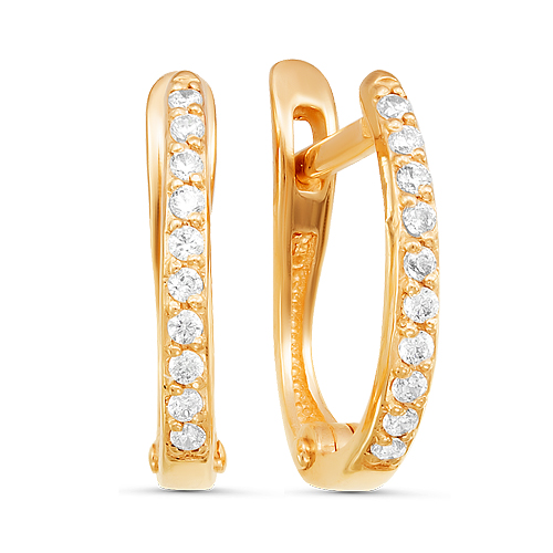 

Серьги из красного золота ЯХОНТ Золотой 187052, фианит, 187052