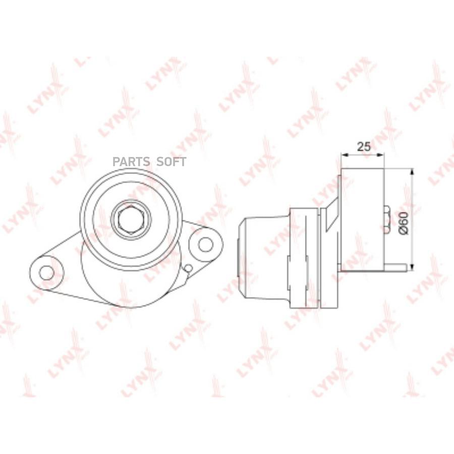

LYNXAUTO PT3270 Ролик натяжной приводного ремня