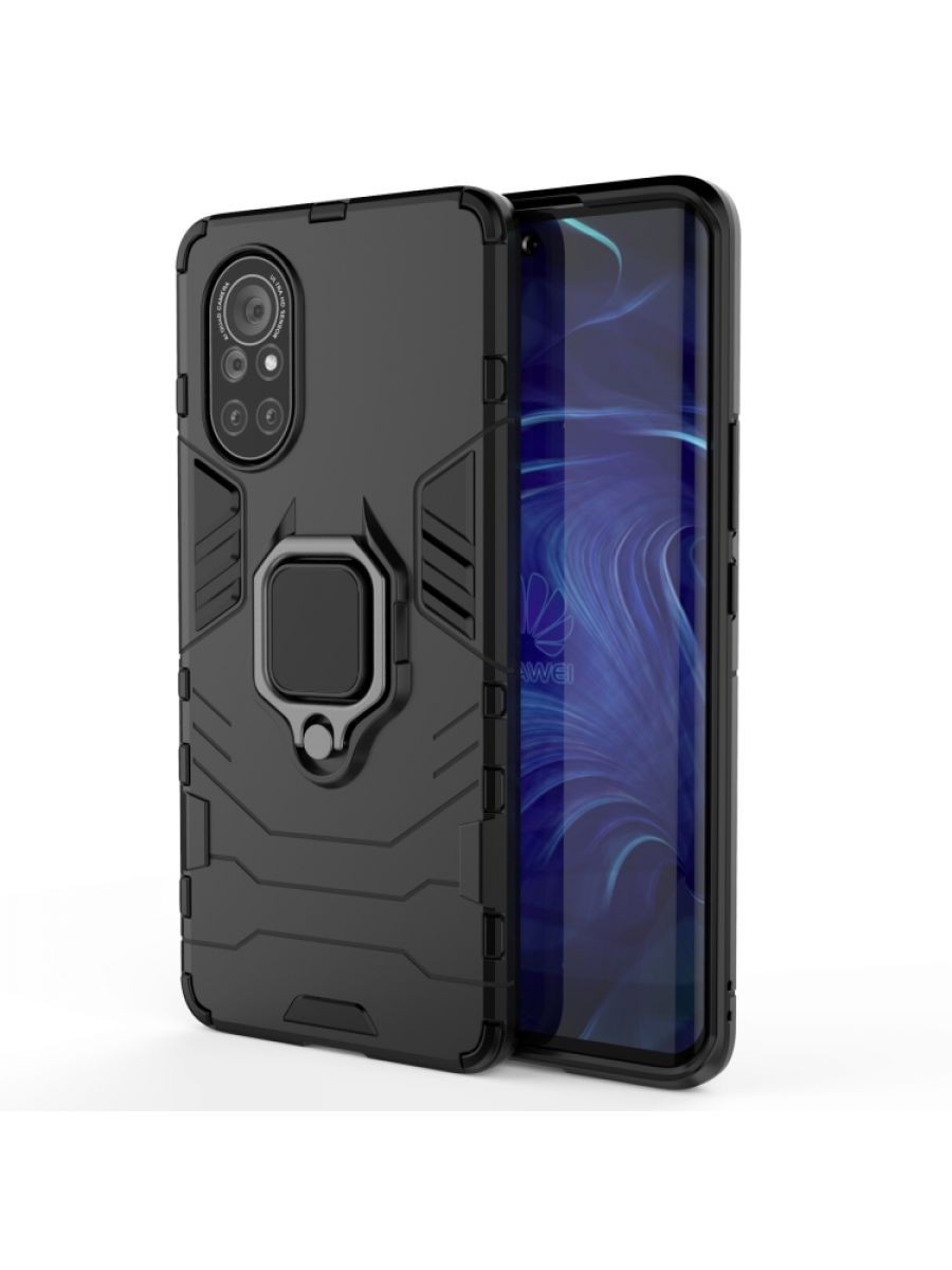 

Brodef Ring Противоударный чехол с кольцом для Huawei Nova 8 черный