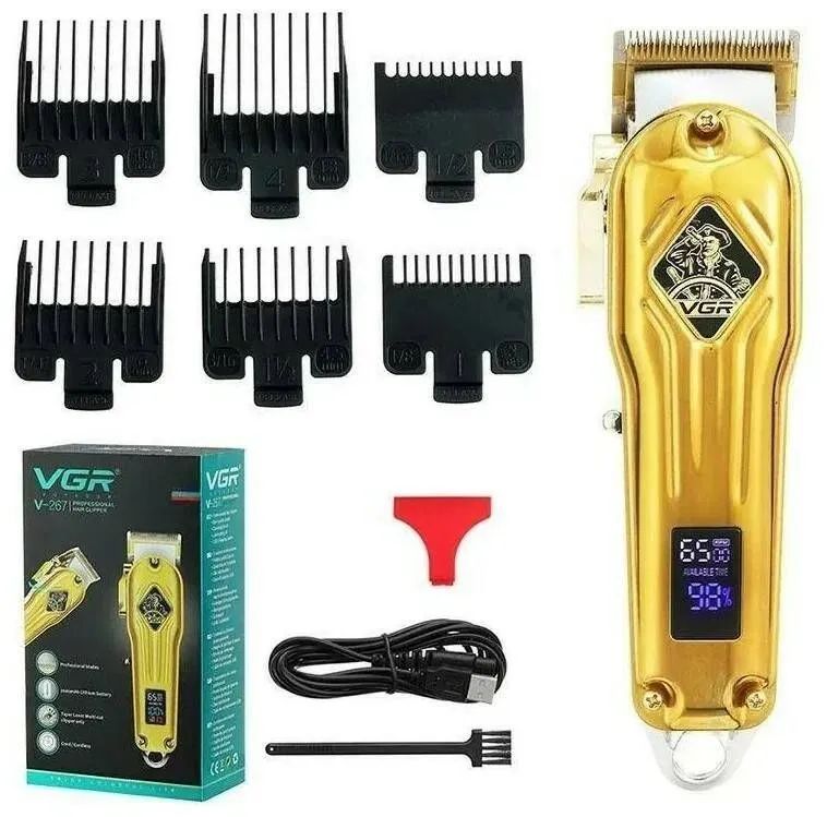 Машинка для стрижки волос VGR V-267 золотистая машинка для стрижки волос vgr voyager v 649 золотистая