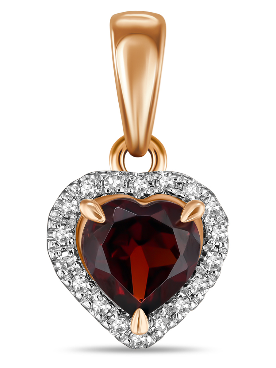 

Кулон из золота MIUZ Diamonds (Московский ювелирный завод) P01-0368GR, бриллиант/гранат, P01-0368GR