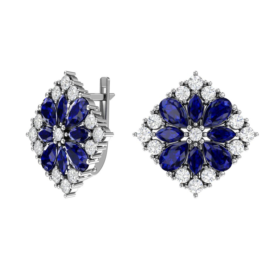 

Серьги из серебра с фианитом Яхонт Ювелирный 188183, 188183