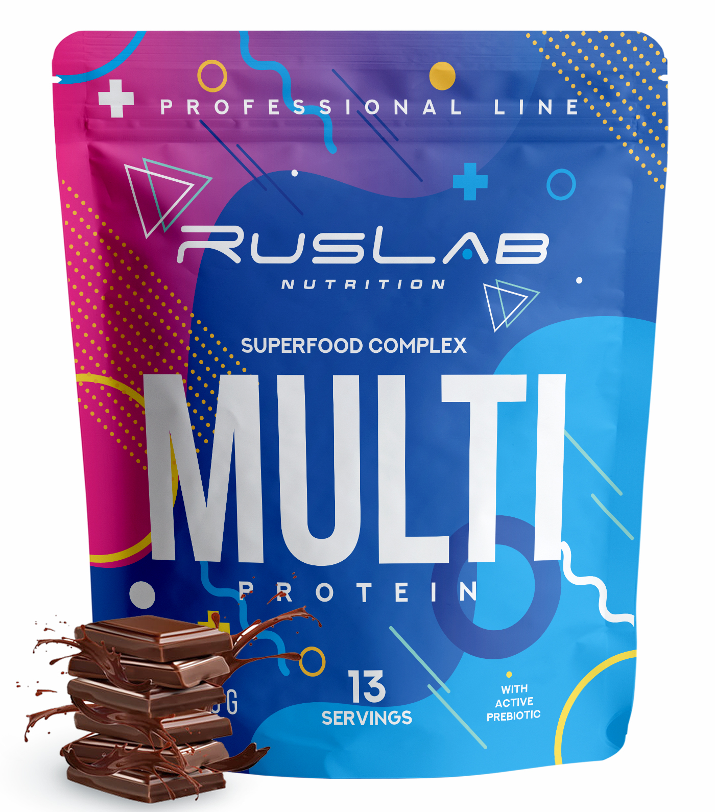 

Многокомпонентный протеин RusLabNutrition Multi Protein Superfood Complex вкус шоколад, Multi