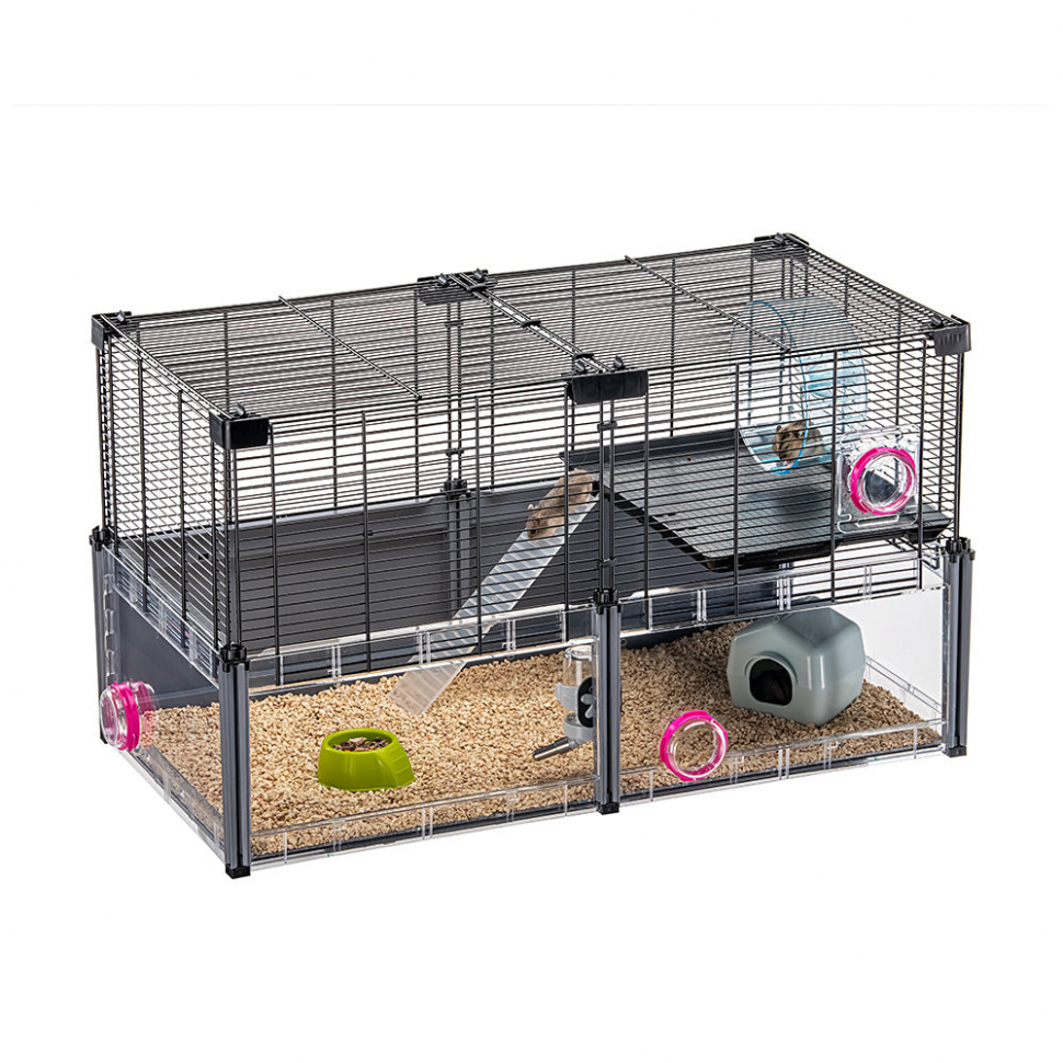 Клетка для хомяков и мышей Fedrplast Multipla Hamster с аксессуарами 72.5х37.5х42 см
