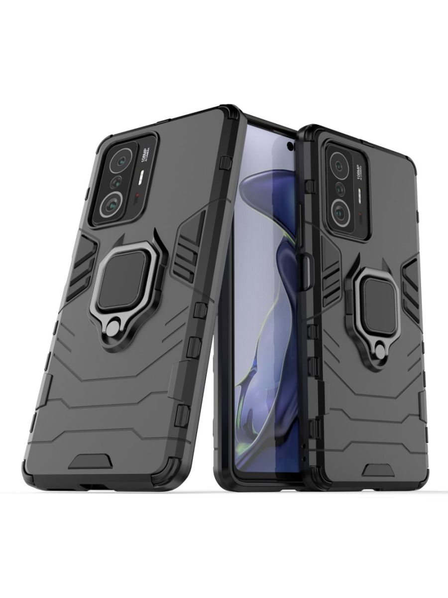

Brodef Ring Противоударный чехол с кольцом для Xiaomi 11T/11T Pro черный