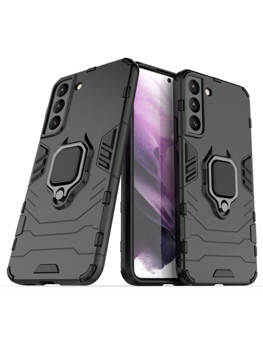

Brodef Ring Противоударный чехол с кольцом для Samsung Galaxy S22 черный