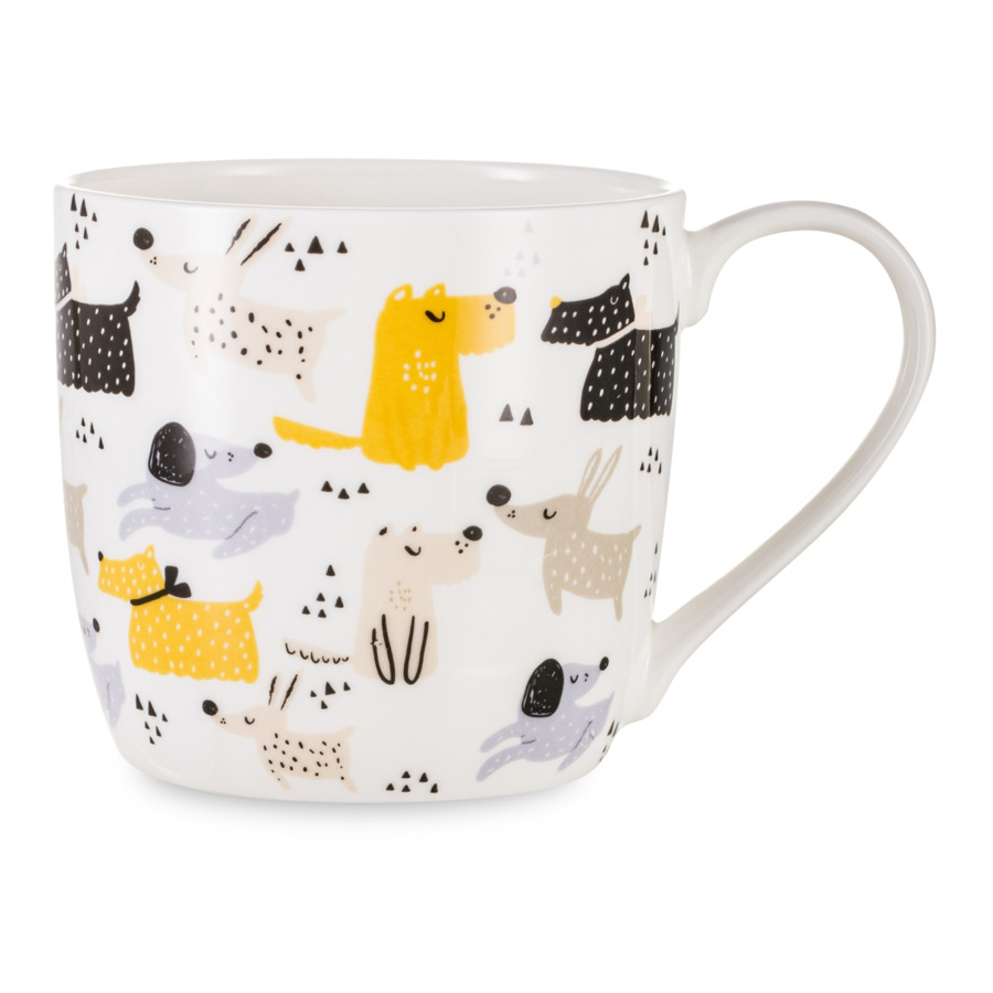 

Кружка Just Mugs Jade Собаки 400 мл, фарфор костяной