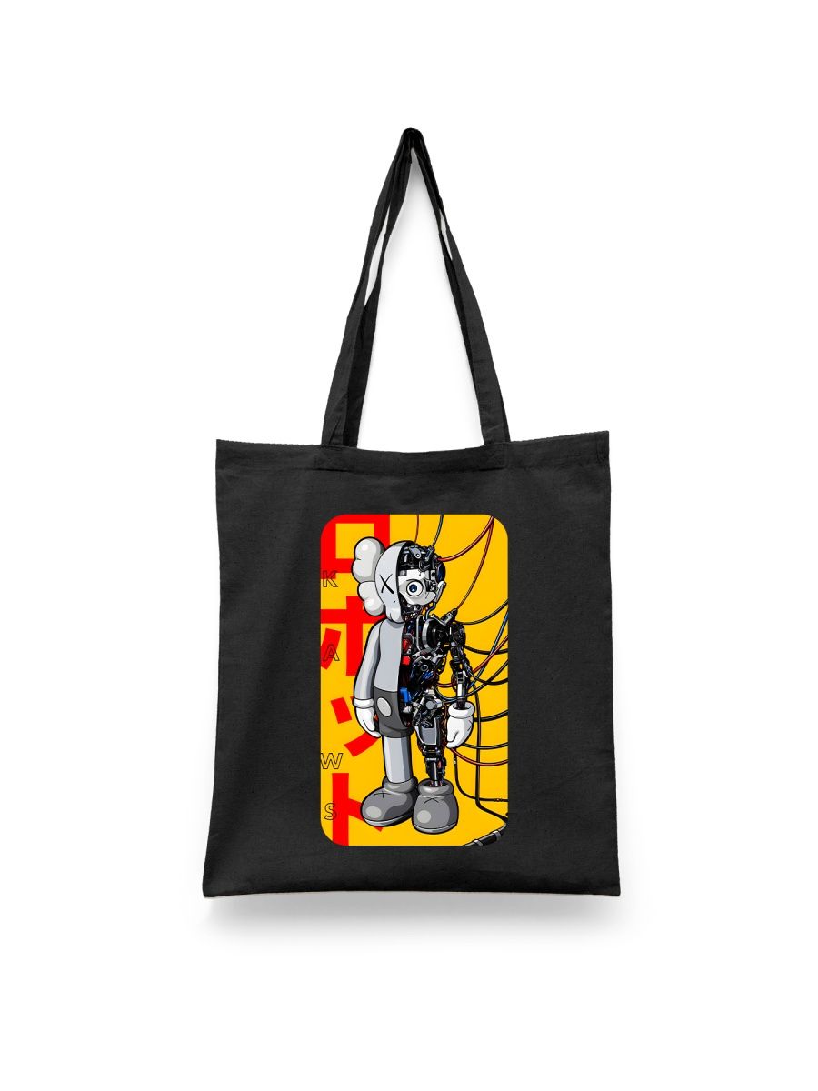 

Шоппер унисекс Каждому Своё Художник/KAWS/Кавс IZKW5, черный, Художник/KAWS/Кавс IZKW5