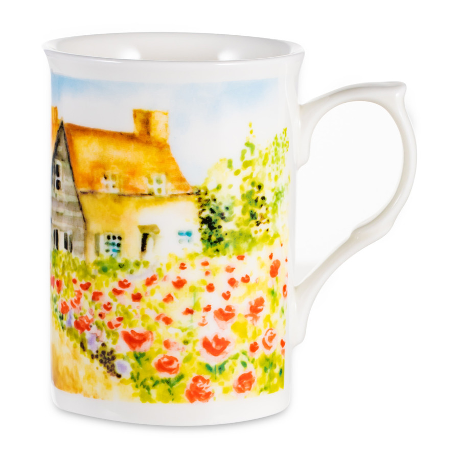 

Кружка Just Mugs Buxton Загородные дома Дом с трубой 325 мл, фарфор костяной