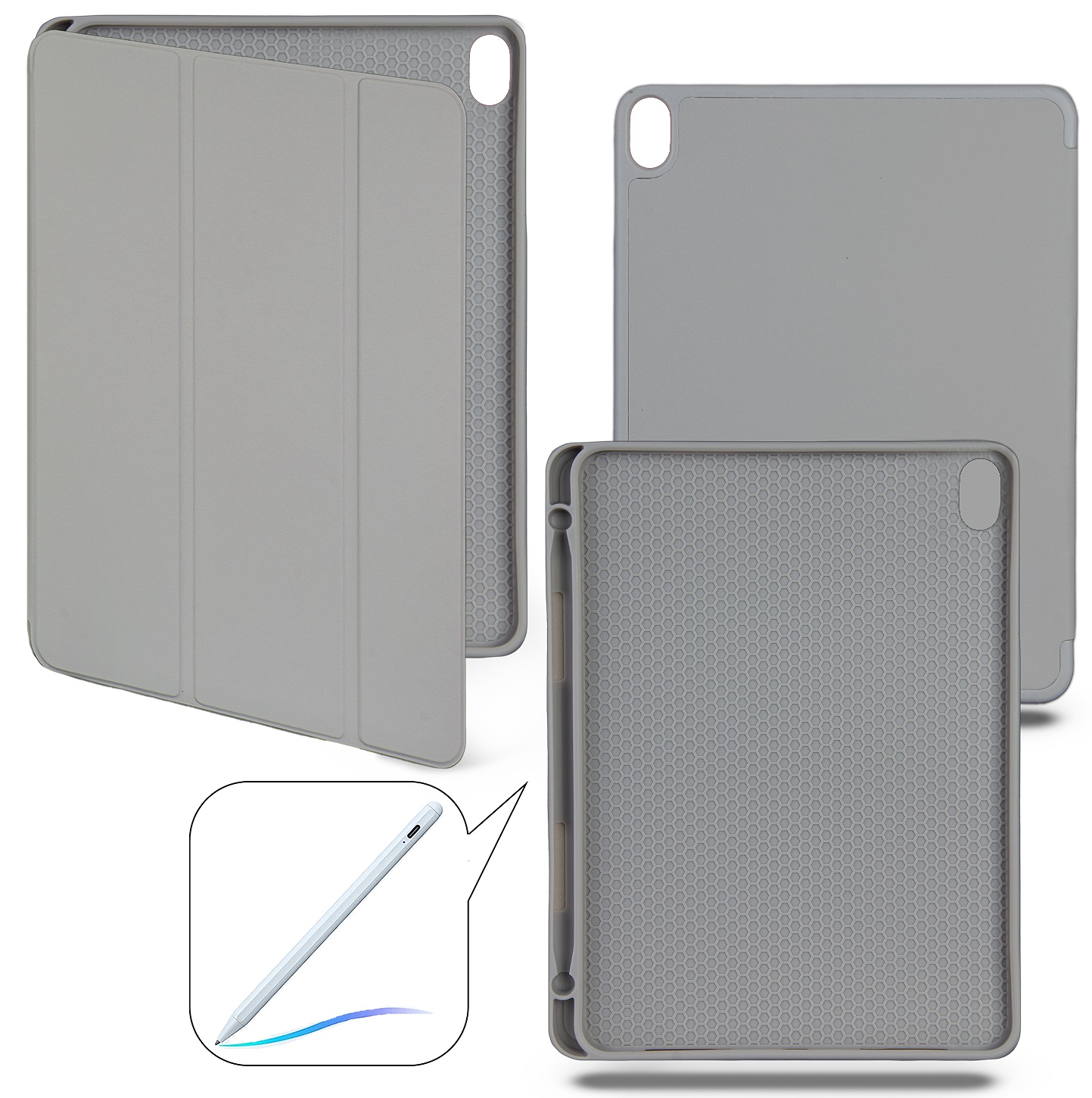 Чехол-книжка для iPad 10 (2022) 10.9 Smart case (Pencil) Light Grey №9 (IS790052)