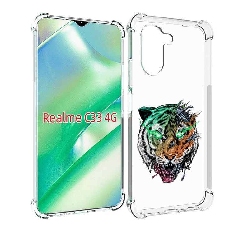 

Чехол MyPads робо-тигр для Realme C33 4G, Прозрачный, Tocco
