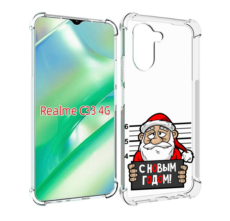 Чехол MyPads ДМ с новым годом заключенный для Realme C33 4G