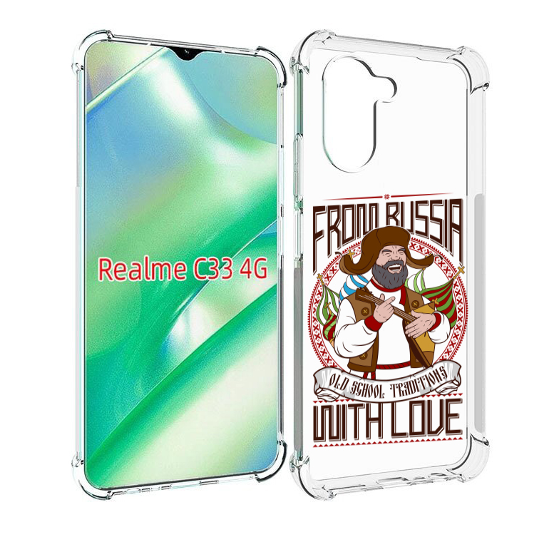 

Чехол MyPads русский мужчина для Realme C33 4G, Прозрачный, Tocco