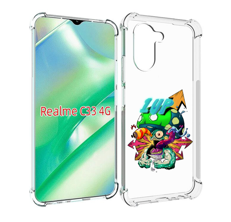 

Чехол MyPads сильный гриб абстракция для Realme C33 4G, Прозрачный, Tocco