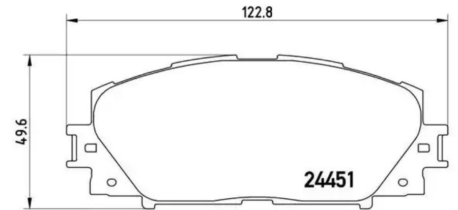 

Тормозный колодки brembo передние дисковые для Toyota Prius P83106