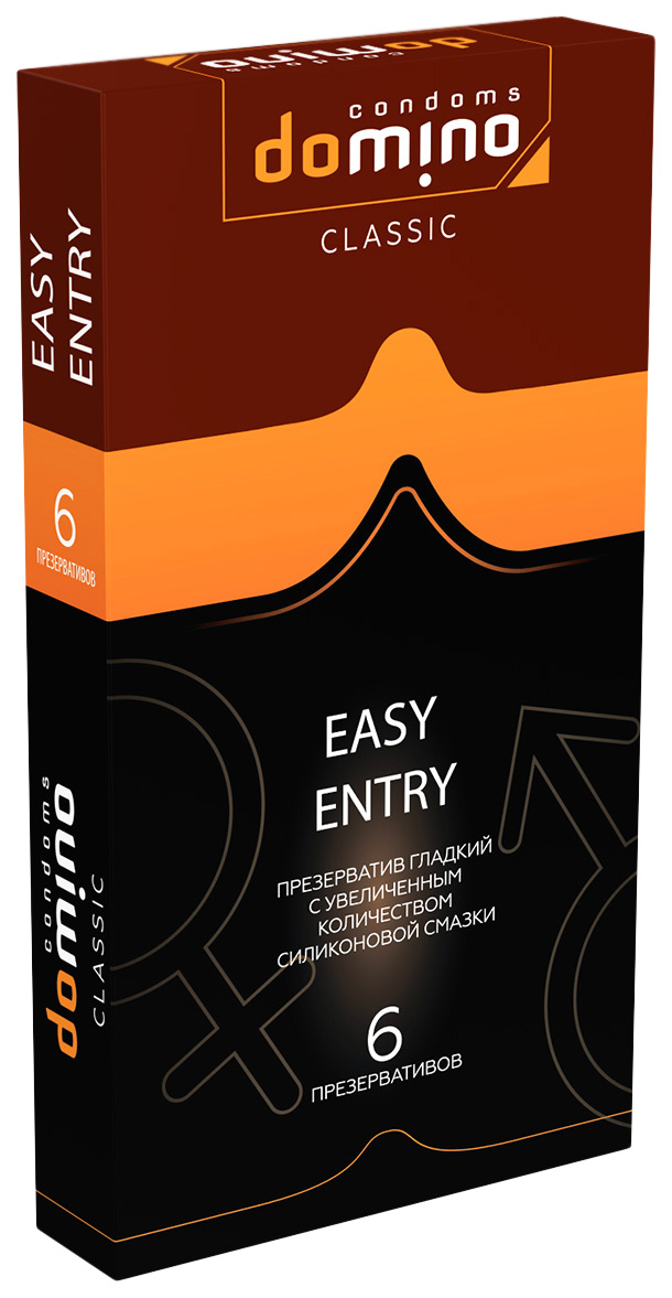 Купить Презервативы с увеличенным количеством смазки DOMINO Classic Easy Entry - 6 шт. Domino