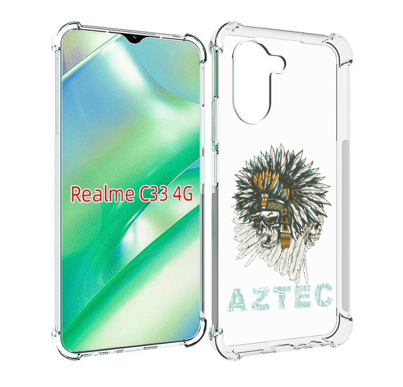 

Чехол MyPads скелет индеец для Realme C33 4G, Прозрачный, Tocco