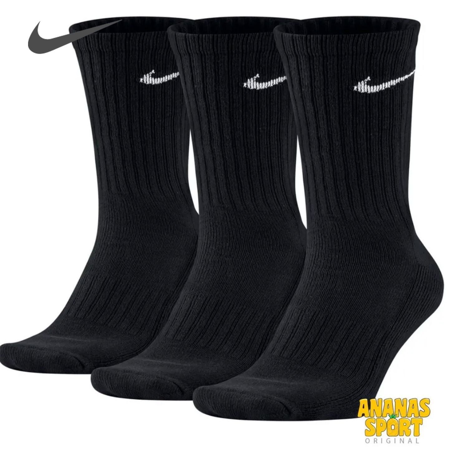 

Комплект носков мужских Nike SX4508-001 черных S, Черный, SX4508-001