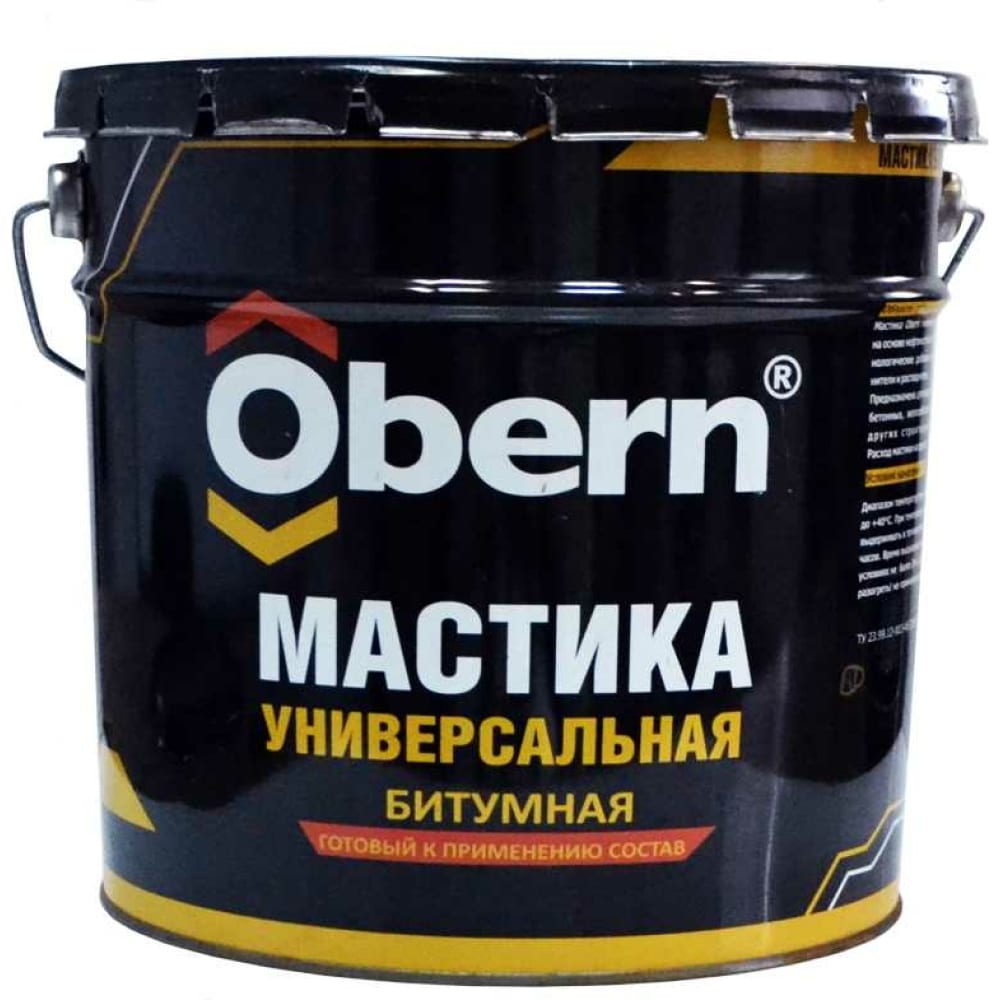 Obern Мастика BLACK битумная универсальная 15 кг 21387