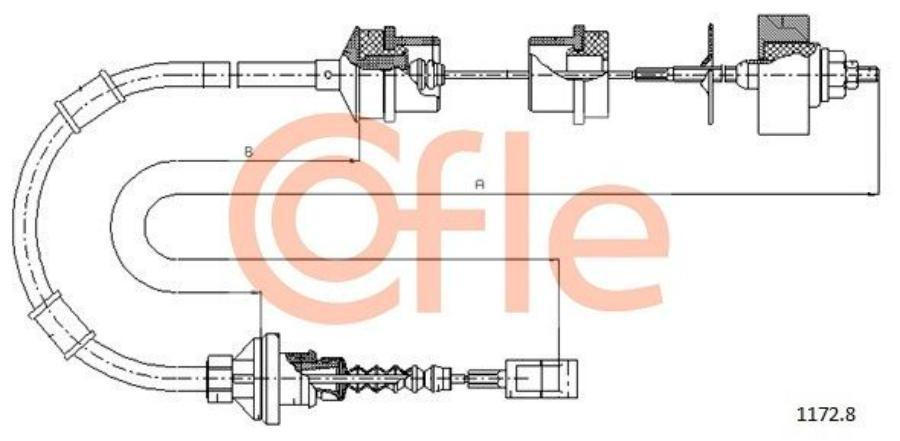 

COFLE 92.1172.8 Трос сцепления CITROEN JUMPER DS-TDS 1.9 03- 1шт