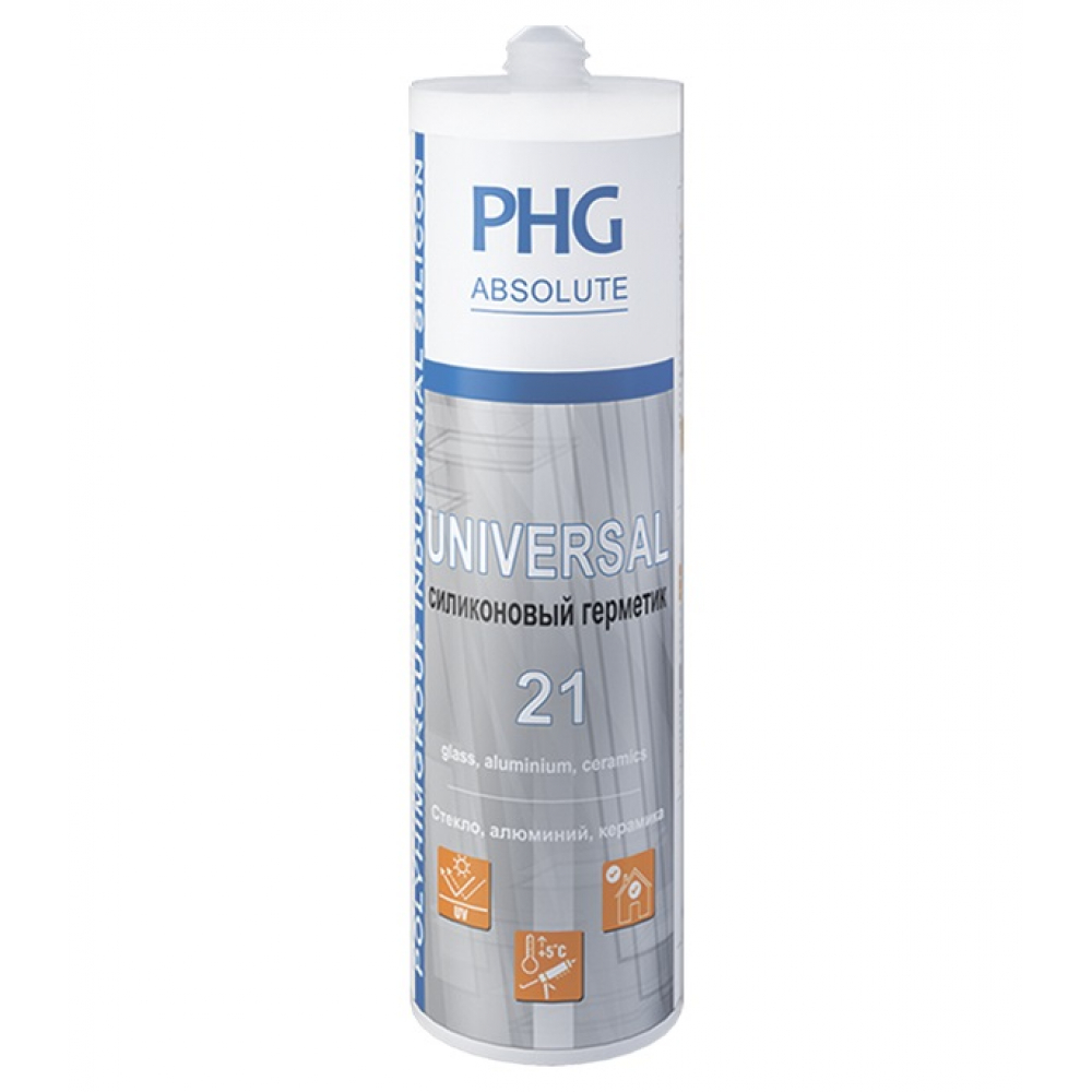 фото Phg absolute universal универсальный силиконовый герметик белый 260 ml 448741