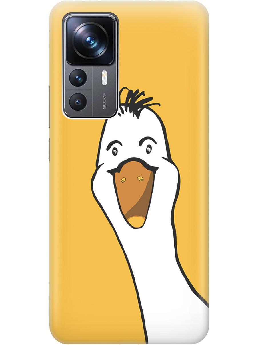 

Силиконовый чехол на Xiaomi 12T / 12T Pro с рисунком "Забавный гусь", Белый;желтый, 20000582