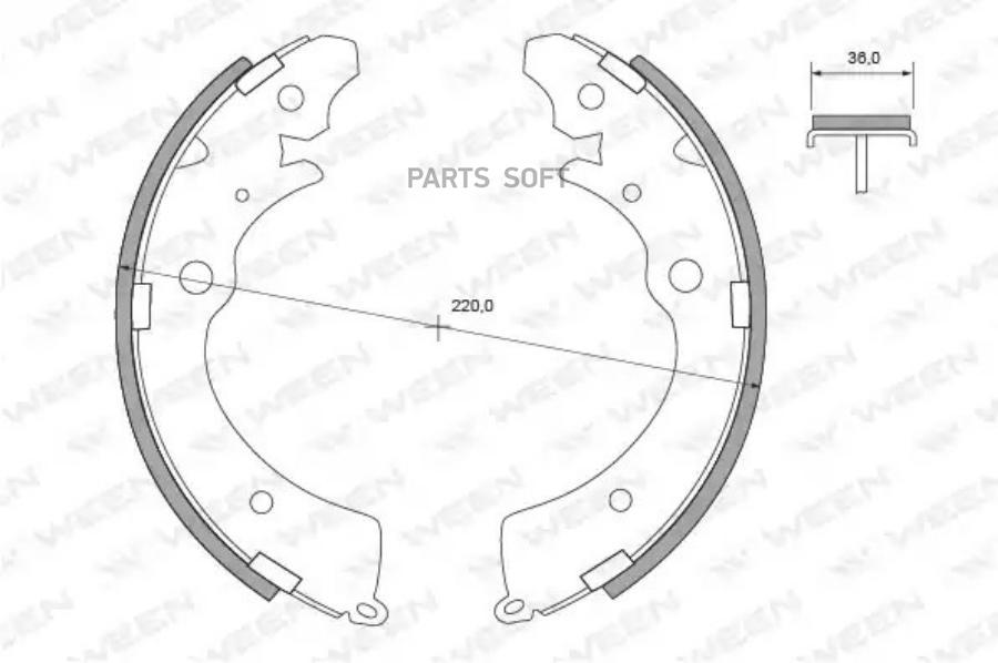 Комплект тормозных колодок WEEN 1522057