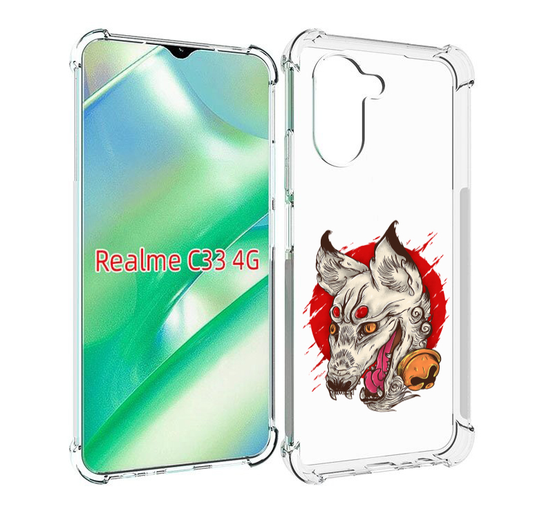 

Чехол MyPads страшная собака для Realme C33 4G, Прозрачный, Tocco
