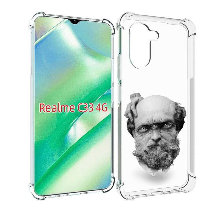 

Чехол MyPads страшный бородатый мужчина абстракция для Realme C33 4G, Прозрачный, Tocco