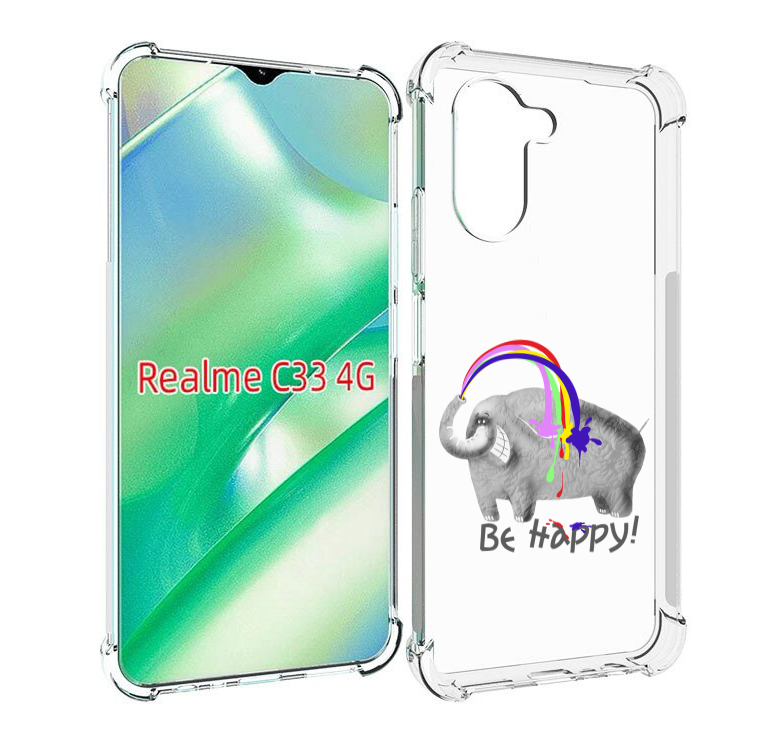 

Чехол MyPads счастливый слон для Realme C33 4G, Прозрачный, Tocco