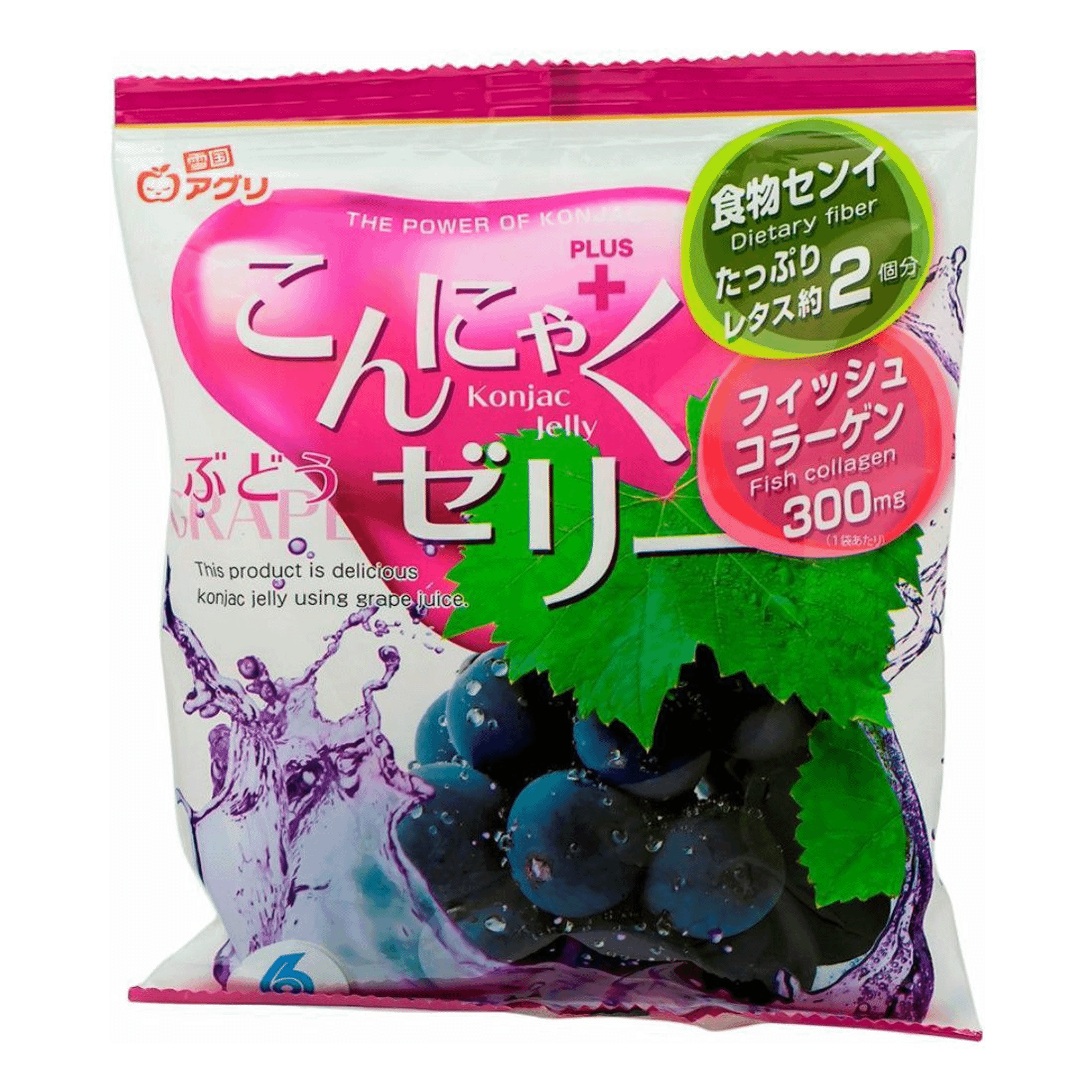 Желе Yukiguni Aguri Конняку с виноградом и коллагеном 96 г