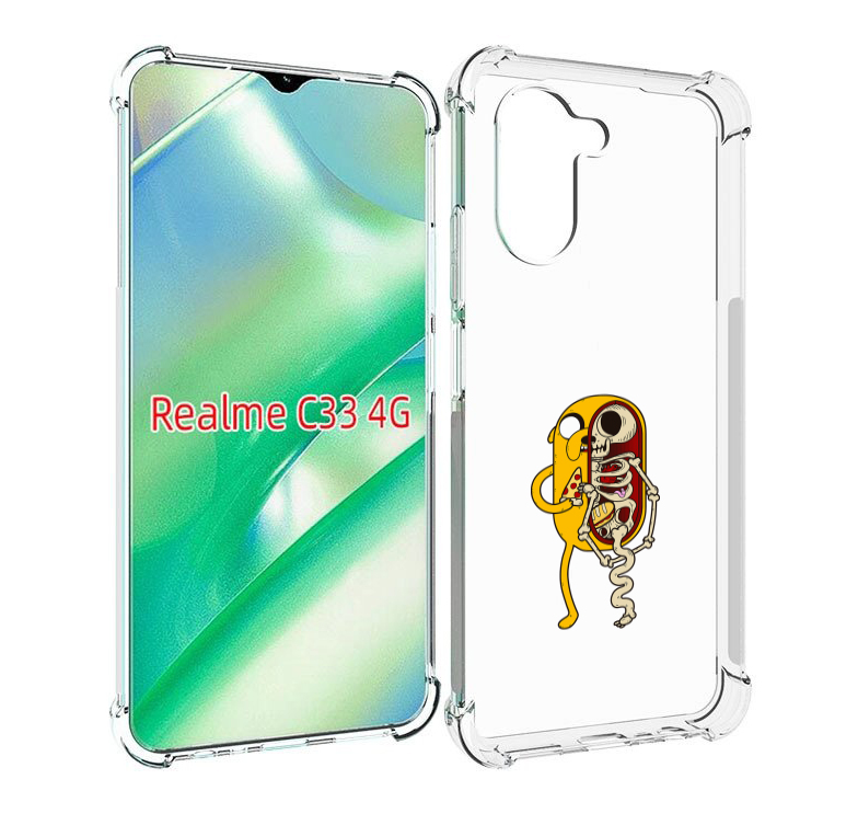

Чехол MyPads Джейк скелет для Realme C33 4G, Прозрачный, Tocco