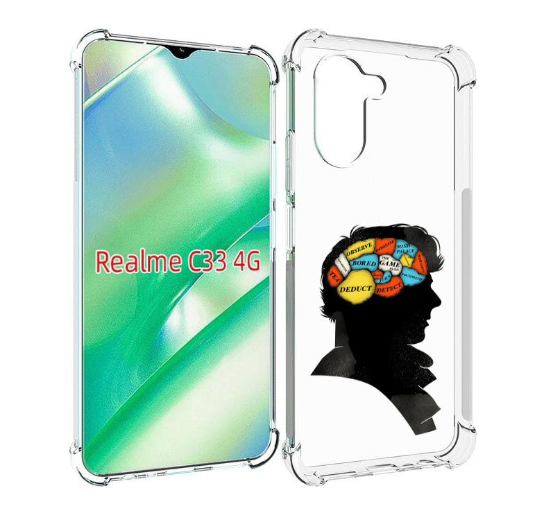 

Чехол MyPads темный рисунок для Realme C33 4G, Прозрачный, Tocco