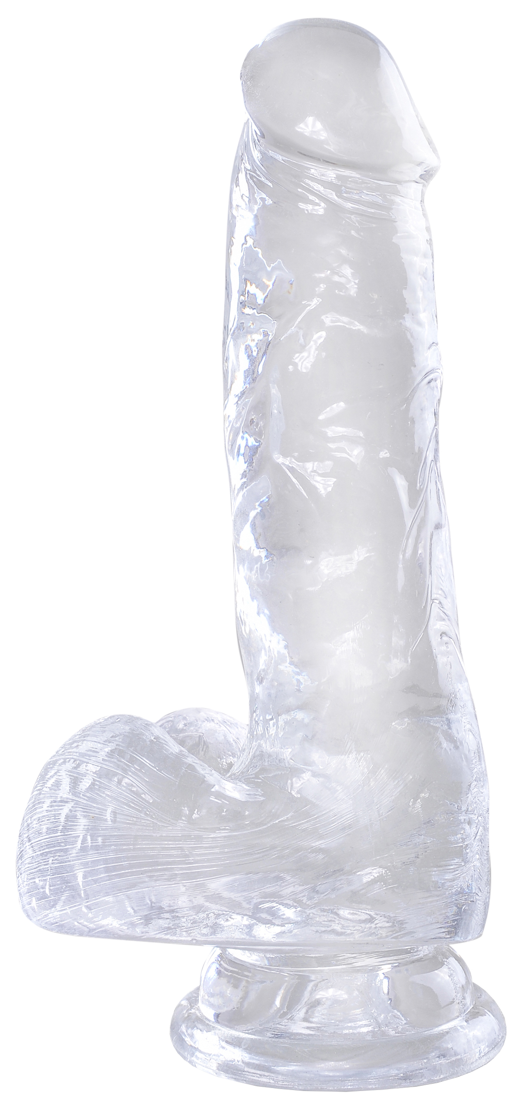 фото Прозрачный фаллоимитатор king cock clear 6" cock with balls - 17,8 см. pipedream