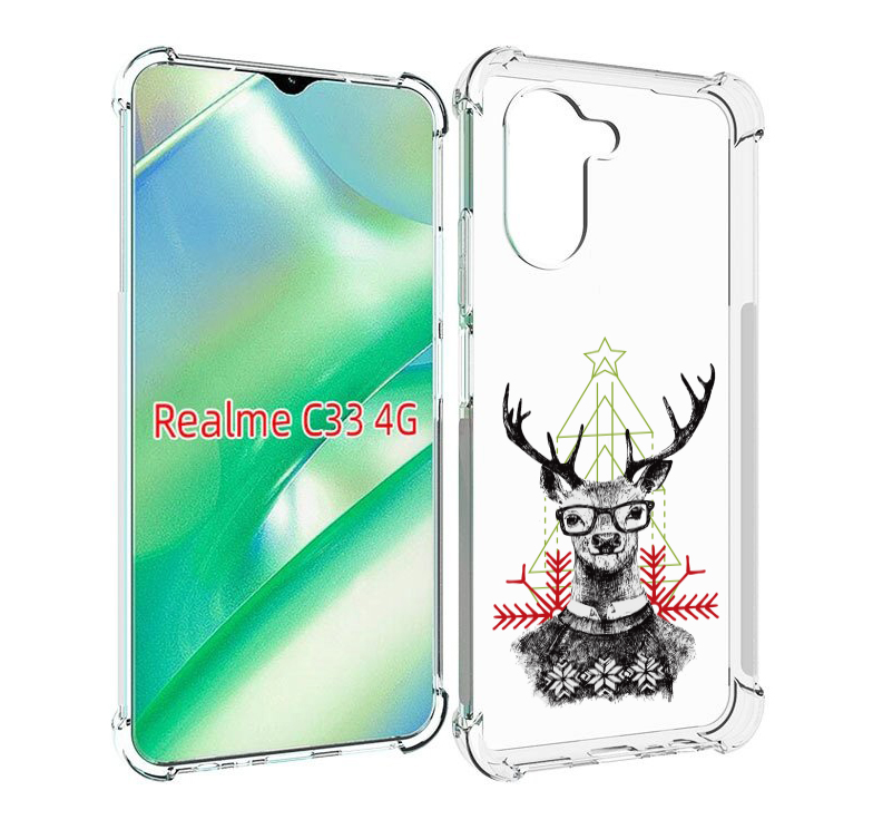 

Чехол MyPads умный олень для Realme C33 4G, Прозрачный, Tocco