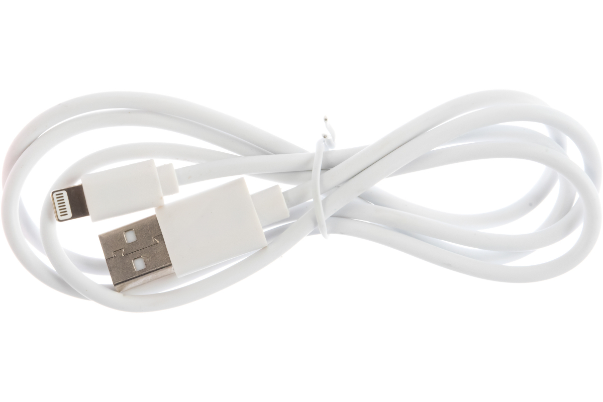 

Кабель Rexant Lightning - USB 1 м, ПВХ, белый 18-1121