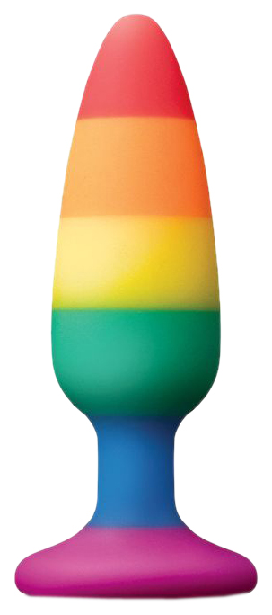 фото Разноцветная анальная втулка rainbow anal plug medium - 14 см. dream toys