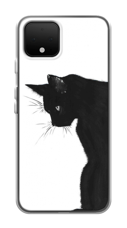 

Чехол Awog на Google Pixel 4 "Black cat", Черный;белый, 270250-1