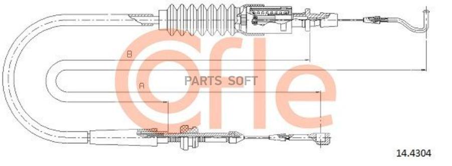 Трос Газа Vw Transporter T4-Ds 1.9Tdi (Only Lhd) 90- Cofle 92.14.4304