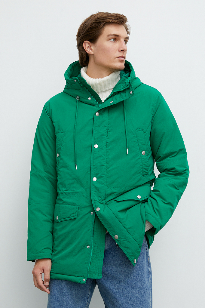 

Куртка мужская Finn Flare FAB21066F зеленая 3XL, FAB21066F