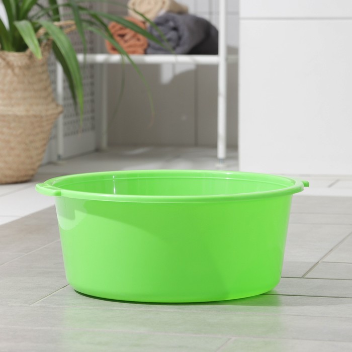 

Таз круглый 10 л, цвет салатовый, Зеленый