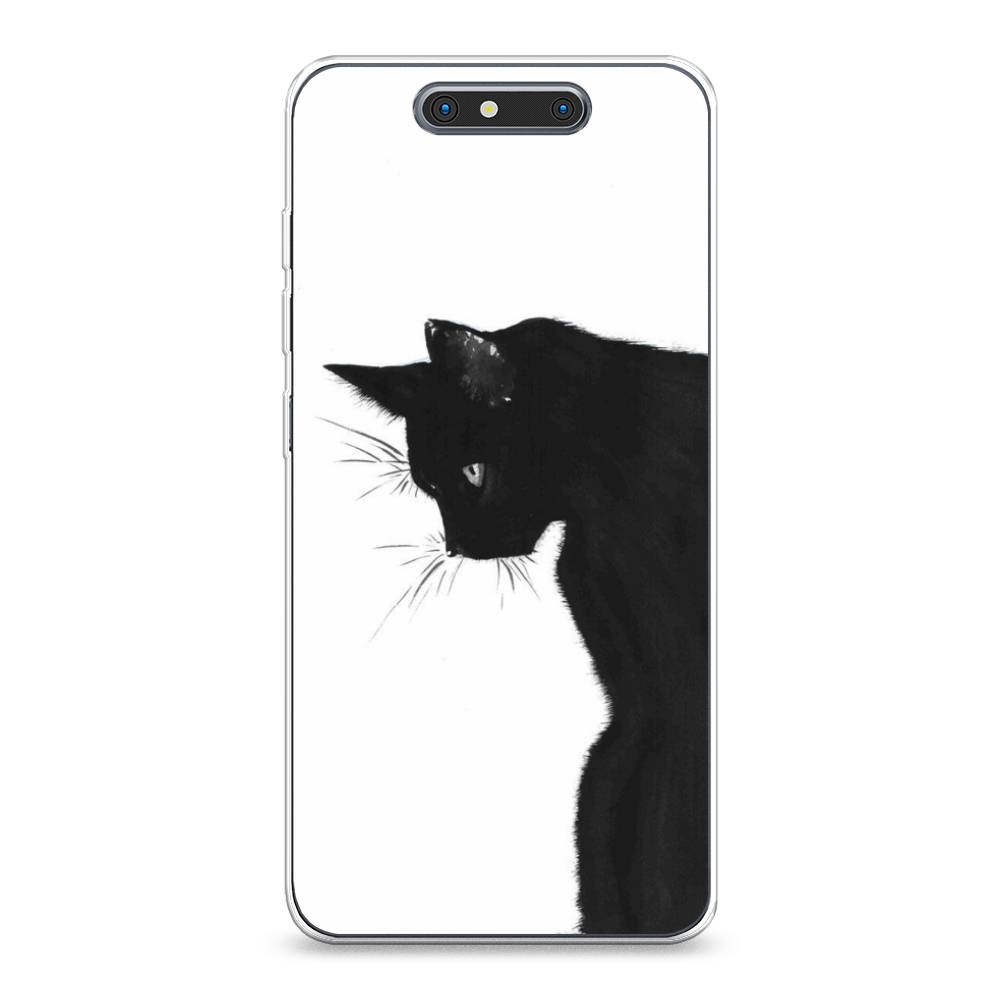 

Чехол Awog на ZTE Blade V8 / ЗТЕ Блэйд V8 "Black cat", Черный;белый, 131250-1