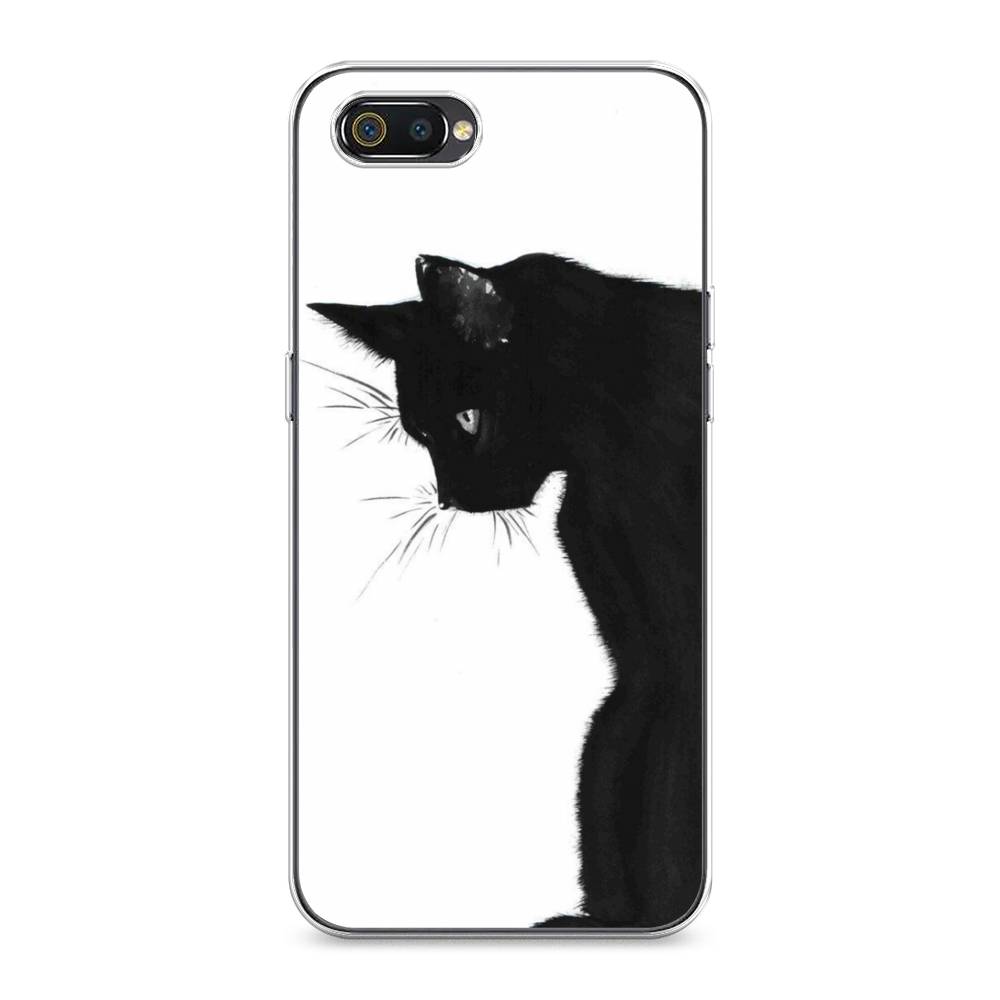 

Чехол Awog на Realme C2 "Black cat", Черный;белый, 251150-1