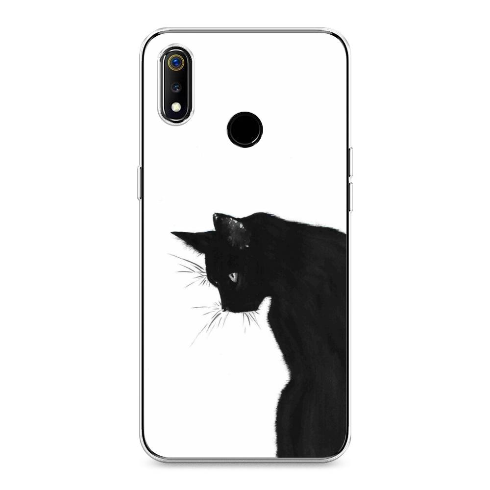 

Чехол Awog на Realme 3 "Black cat", Черный;белый, 251050-1