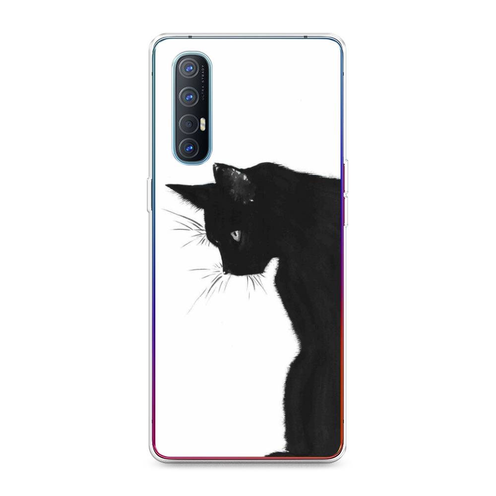 

Чехол Awog на Oppo Reno 3 Pro "Black cat", Черный;белый, 252550-1