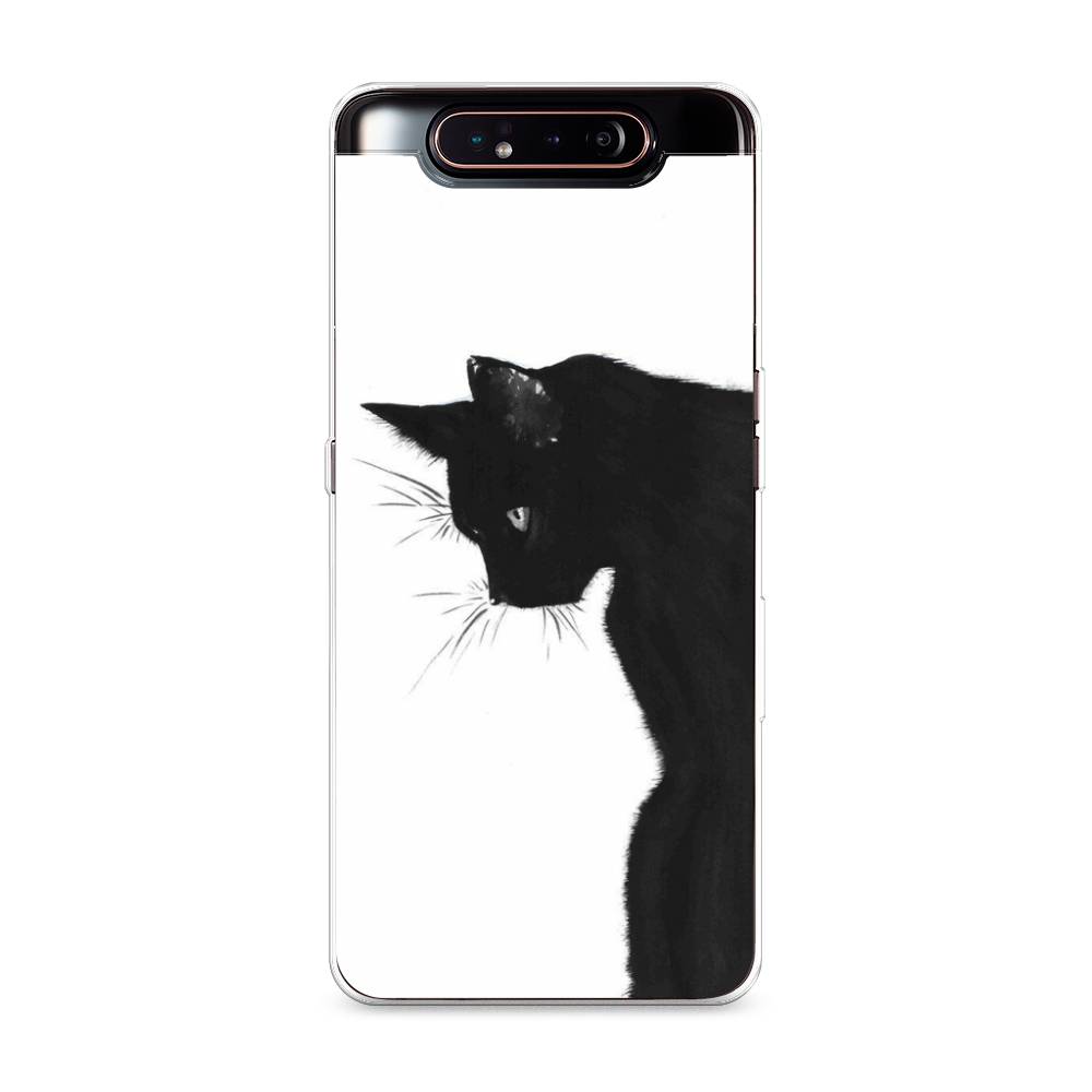 

Чехол Awog на Samsung Galaxy A80 "Black cat", Черный;белый, 28350-1